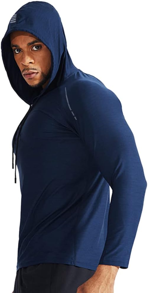 Men’s Bodybuilding Hoodie Long Sleeve Dry Fit Gym Sweatshirt