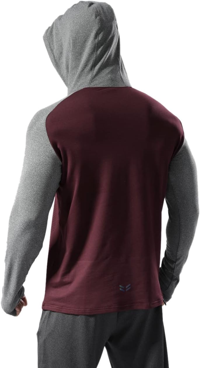 Men’s Thermal Lined Athletic Hoodie Winter Running Top