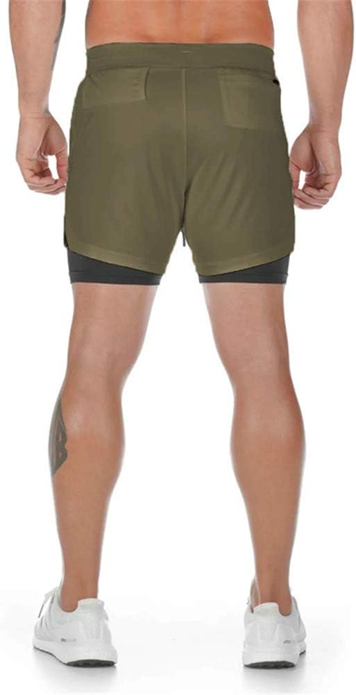 Men’s 2 in 1 Running Shorts Breathable Gym Training