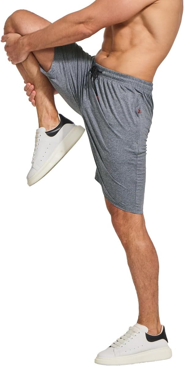 Men’s Casual Gym Shorts Quick Dry with Zip Pockets