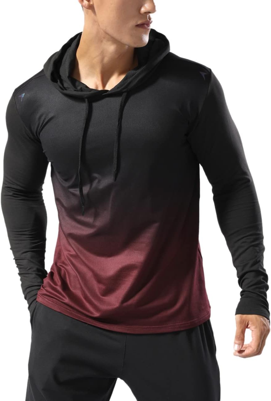 Men’s Thermal Lined Athletic Hoodie Winter Running Top