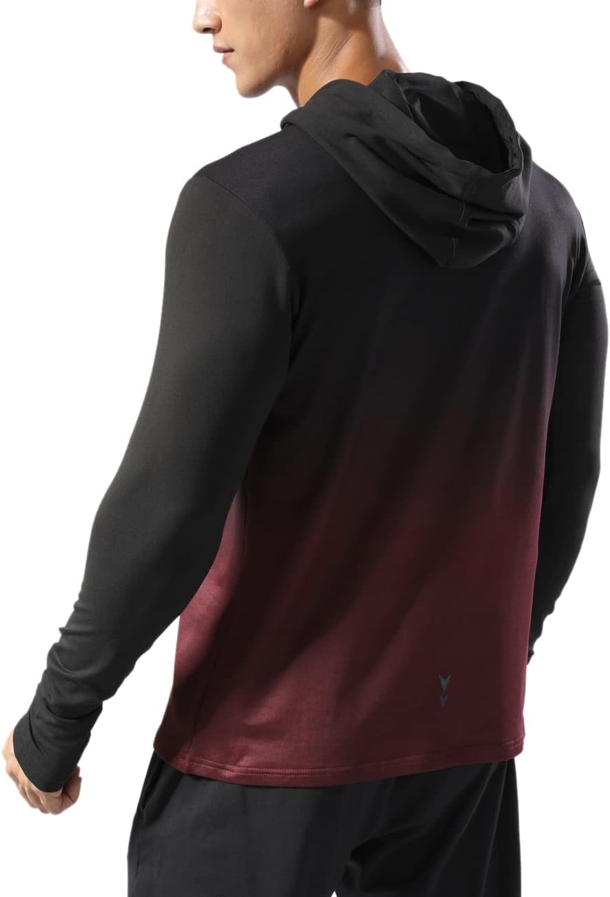 Men’s Thermal Lined Athletic Hoodie Winter Running Top
