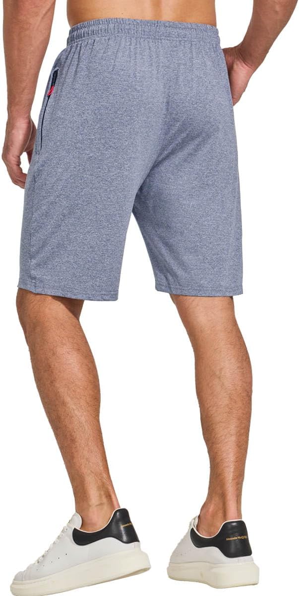 Men’s Casual Gym Shorts Quick Dry with Zip Pockets