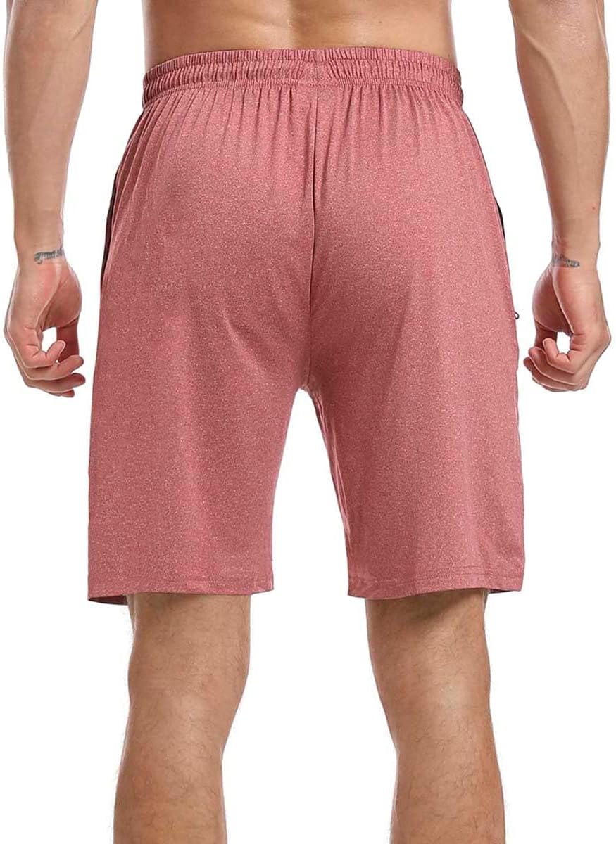Men’s Casual Gym Shorts Quick Dry with Zip Pockets