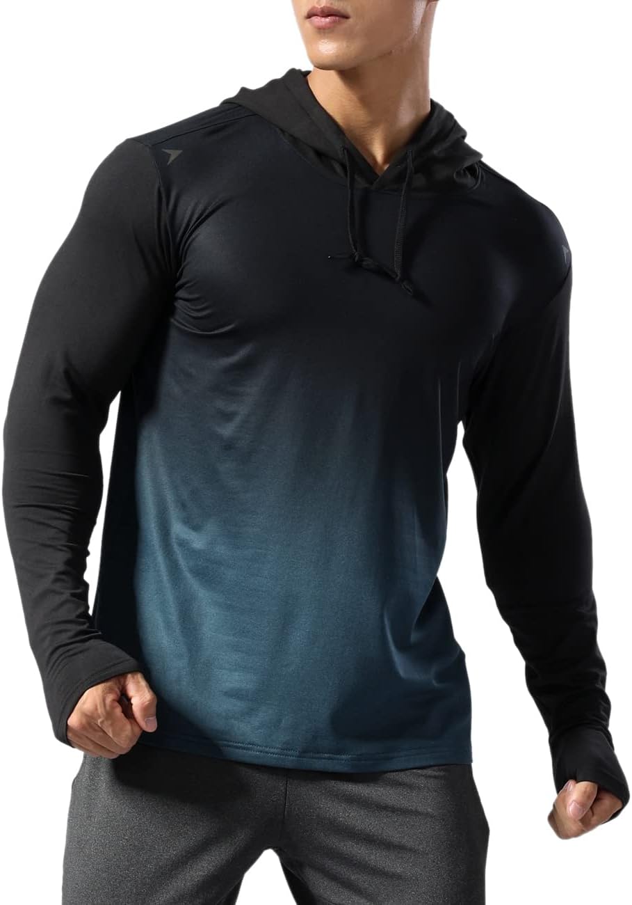 Men’s Thermal Lined Athletic Hoodie Winter Running Top
