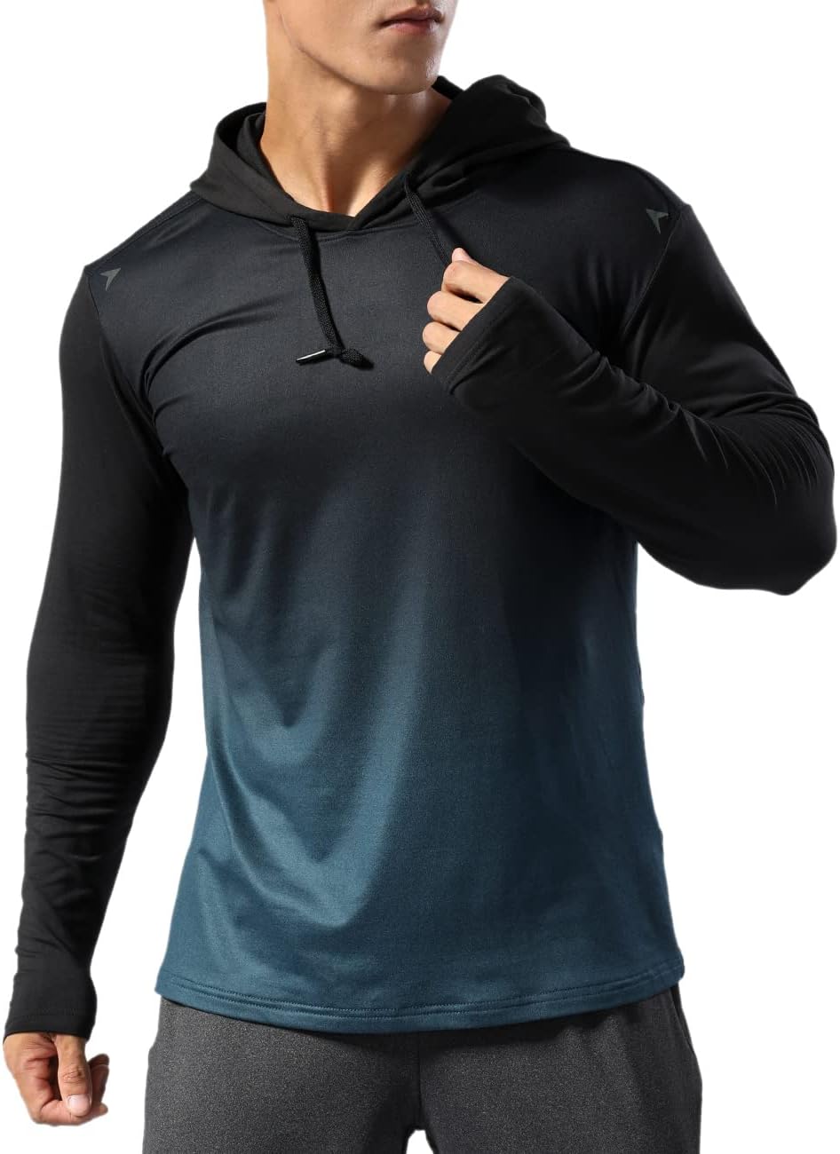 Men’s Thermal Lined Athletic Hoodie Winter Running Top