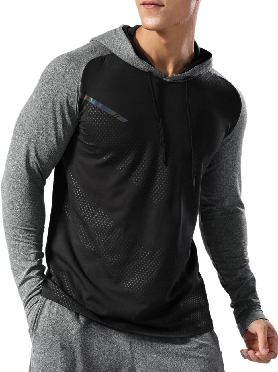 Men’s Thermal Lined Athletic Hoodie Winter Running Top