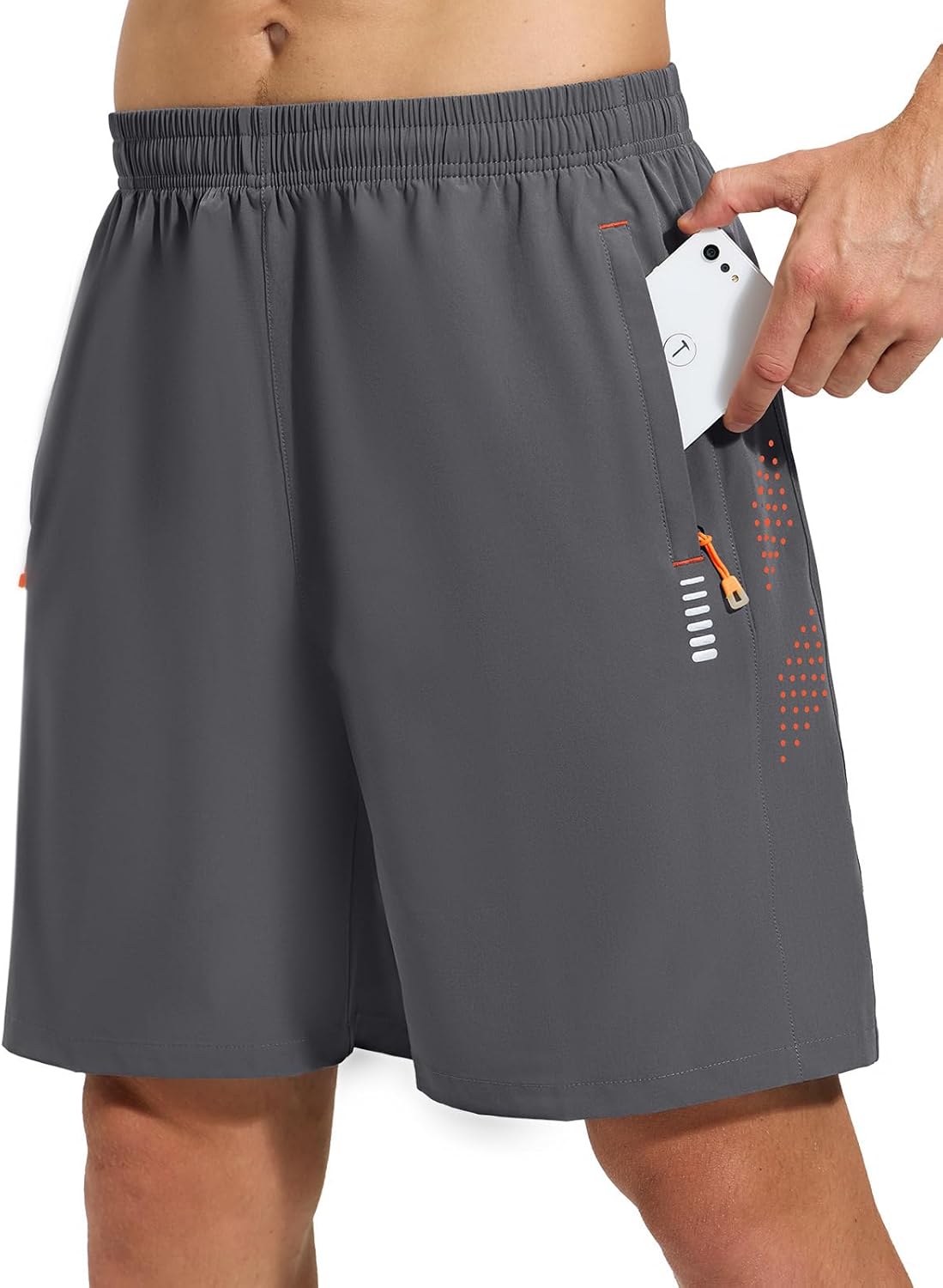 Men’s Running Shorts Quick Dry Lightweight with Zip Pockets