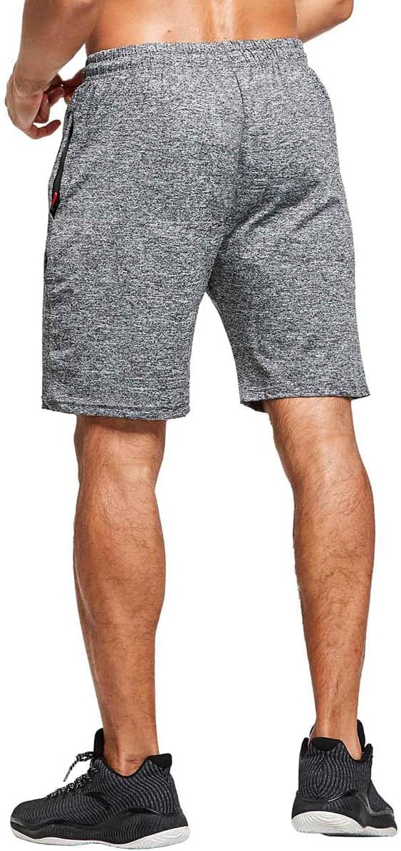 Men’s Casual Gym Shorts Quick Dry with Zip Pockets