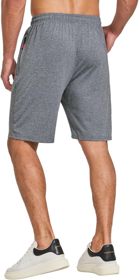 Men’s Casual Gym Shorts Quick Dry with Zip Pockets