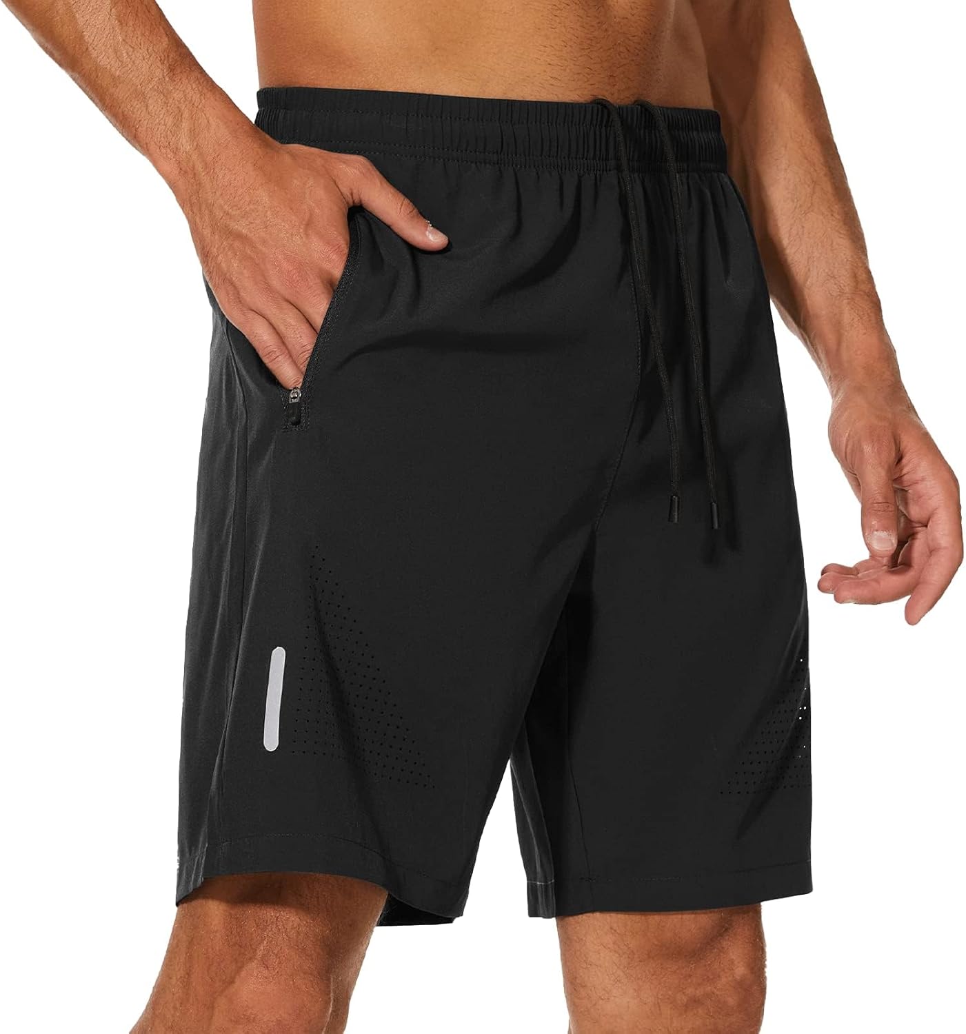 Men’s 7 Inch Running Shorts Quick Dry with Zip Pockets