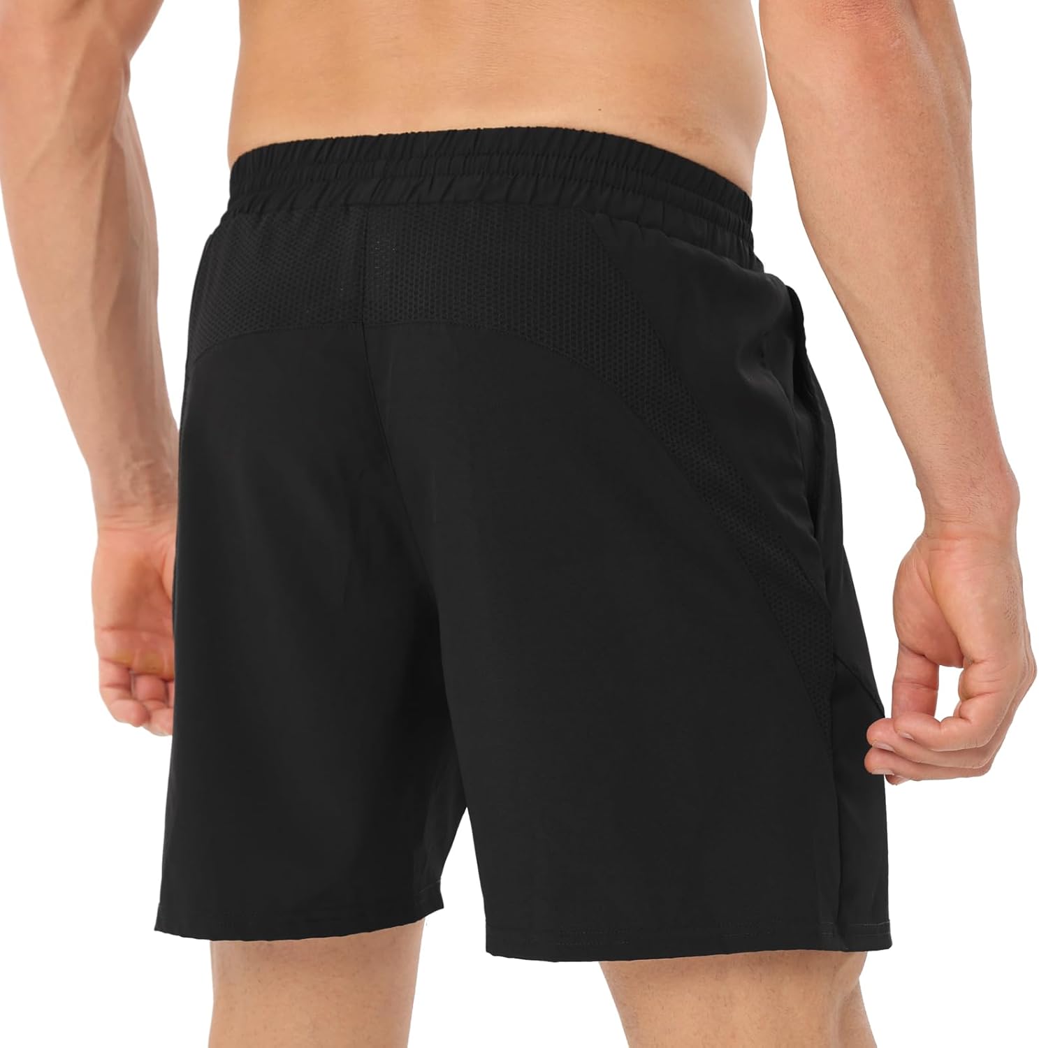 2 Pack Men’s Running Shorts Breathable with Zip Pockets