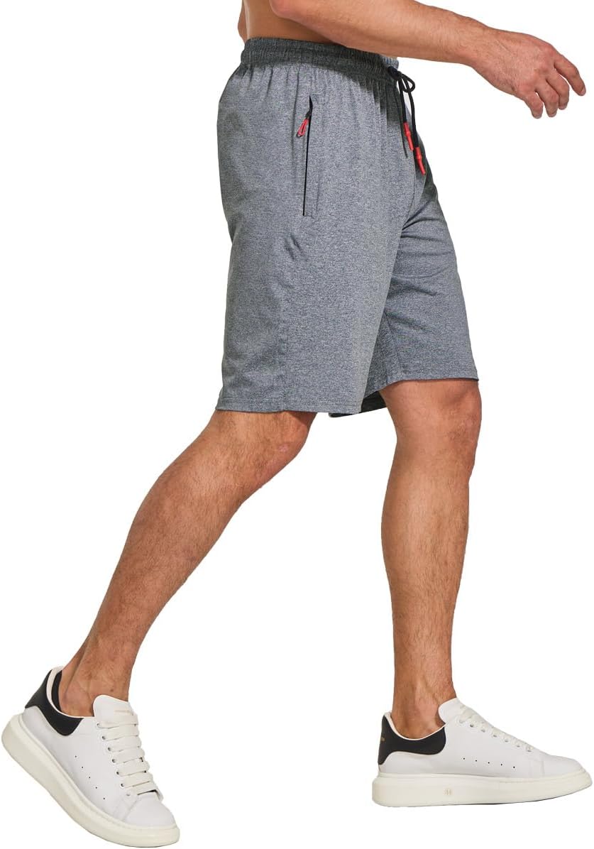 Men’s Casual Gym Shorts Quick Dry with Zip Pockets