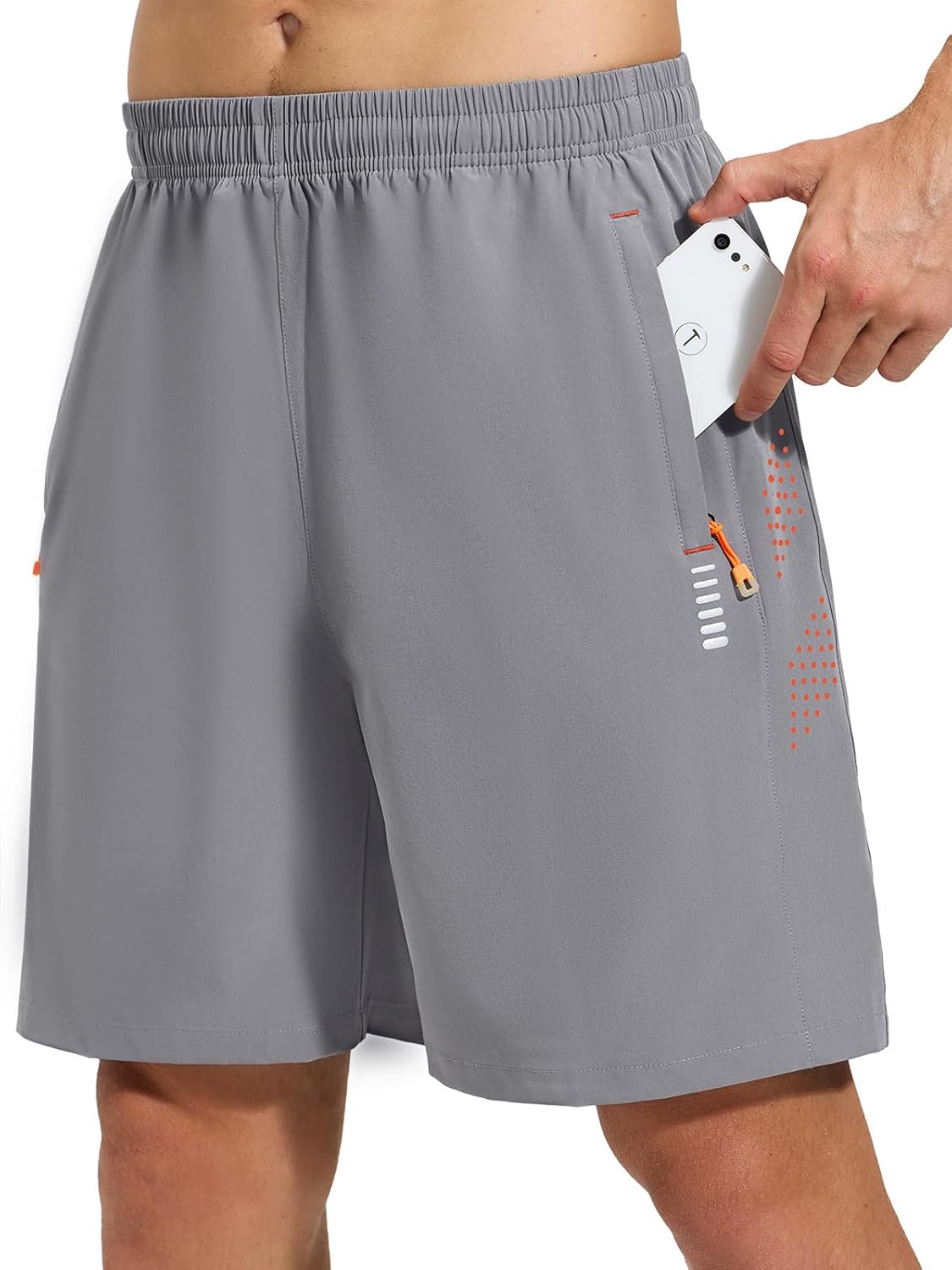Men’s Running Shorts Quick Dry Lightweight with Zip Pockets