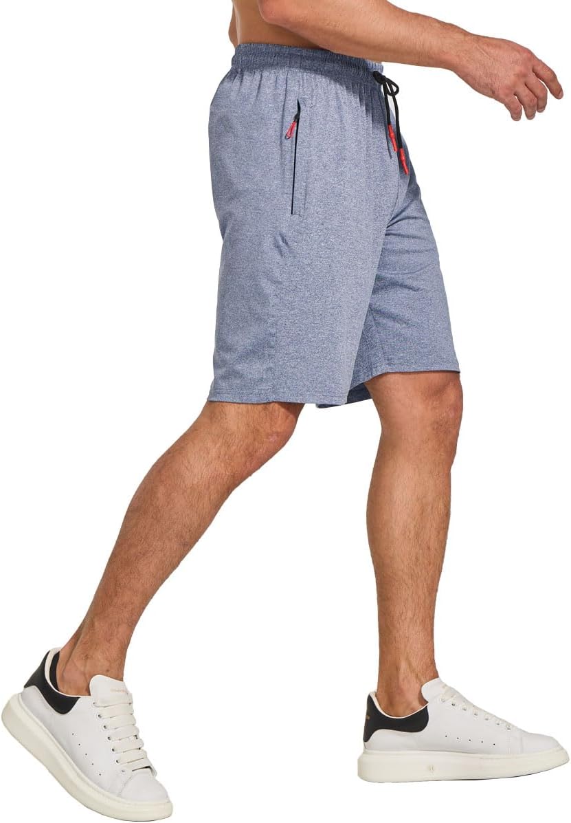 Men’s Casual Gym Shorts Quick Dry with Zip Pockets