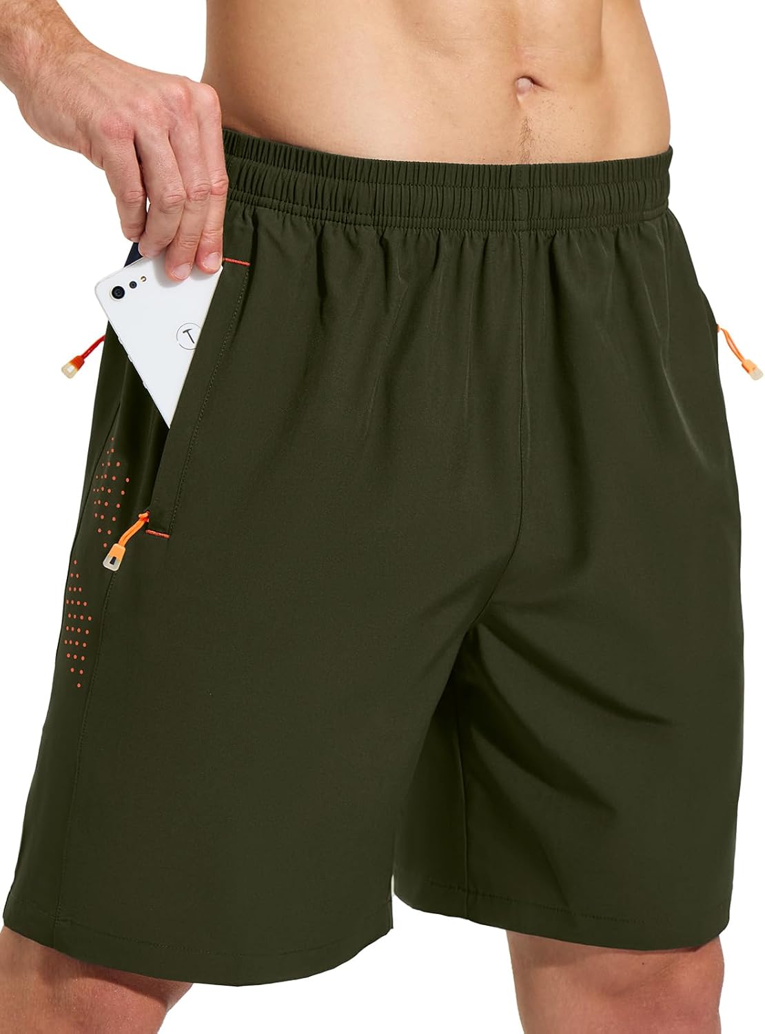 Men’s Running Shorts Quick Dry Lightweight with Zip Pockets