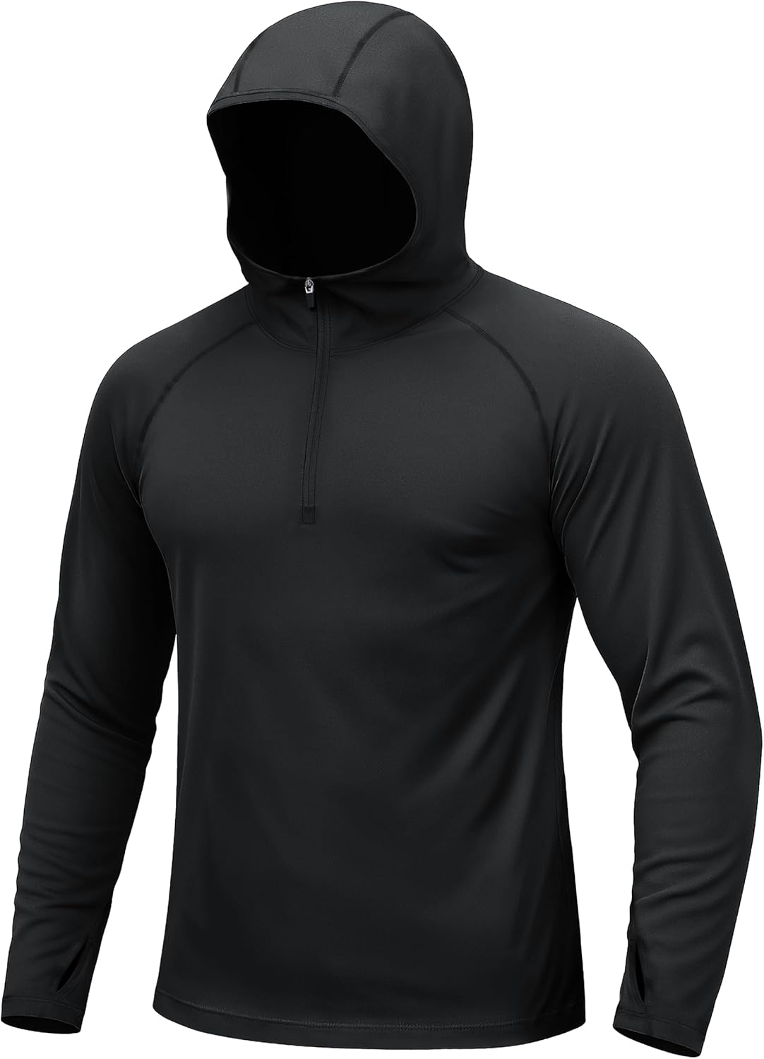 Men’s UPF50+ Quarter Zip Hoodie Long Sleeve Quick Dry