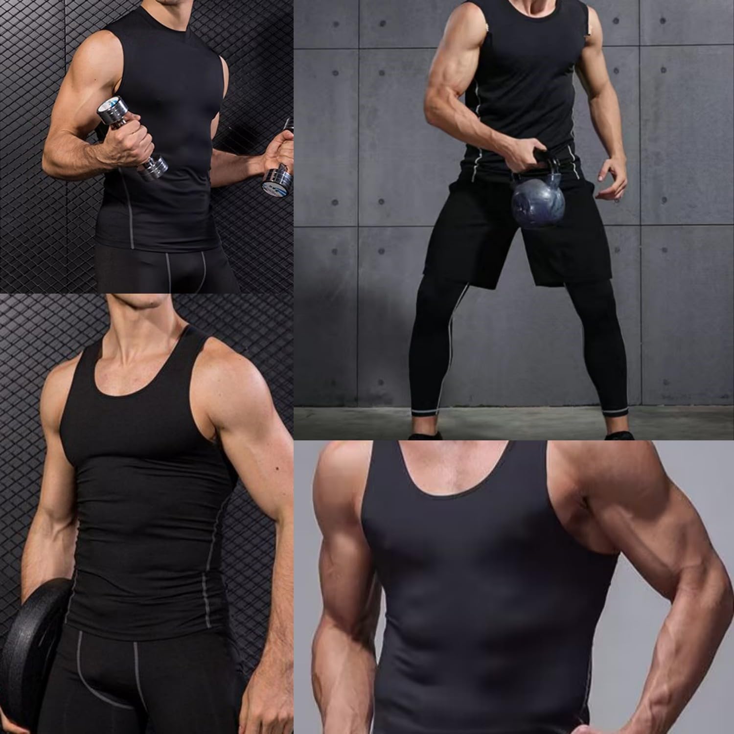 Men’s Sleeveless Compression Running Base Layer