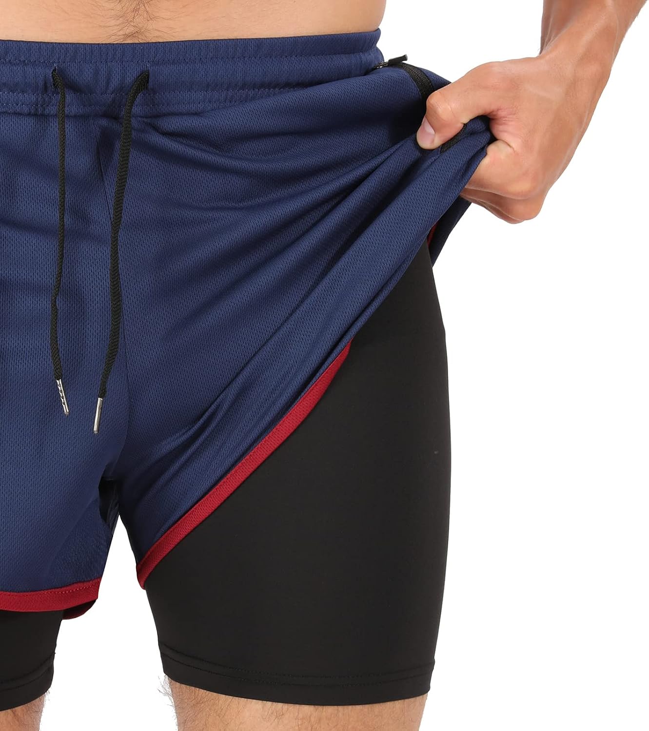 Men’s Running Compression Shorts 2 in 1 with Phone Pocket