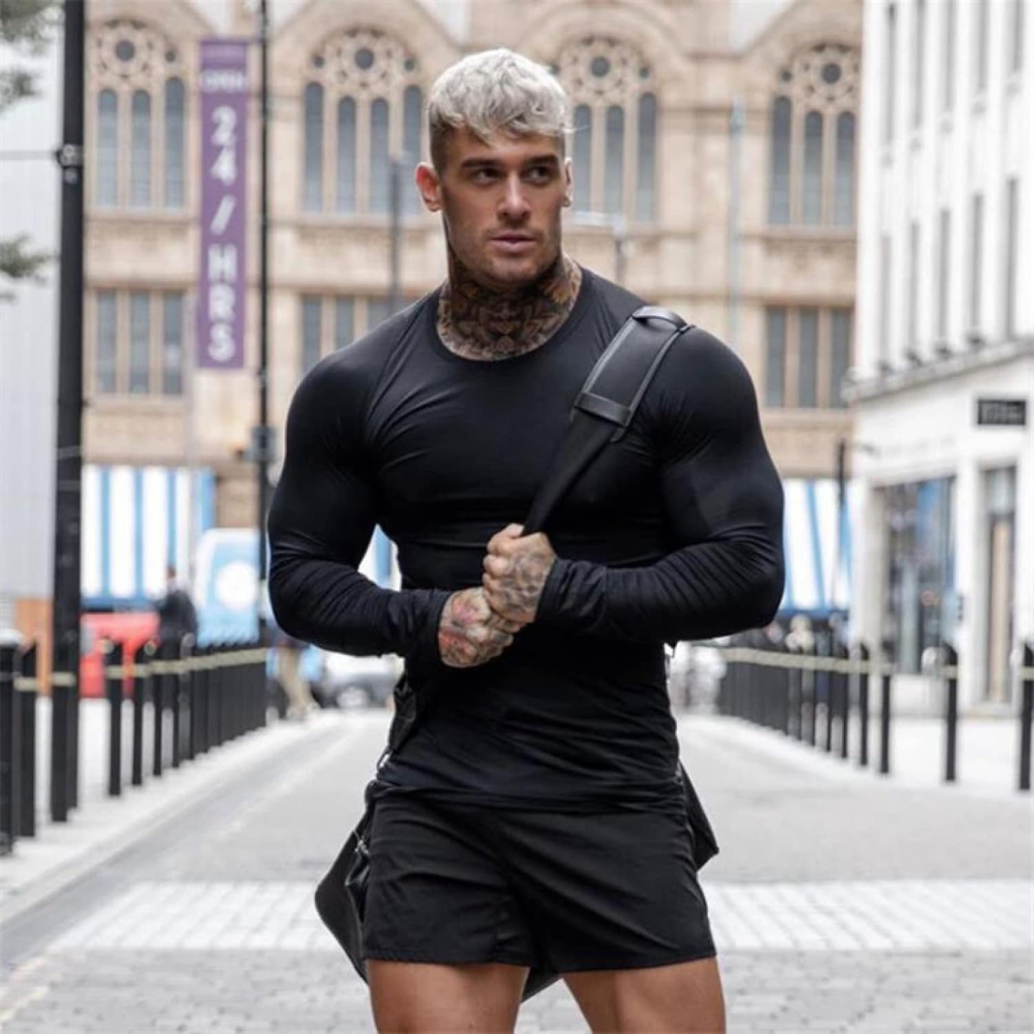 Men’s Compression Long Sleeve Muscle Fit Gym T-Shirt