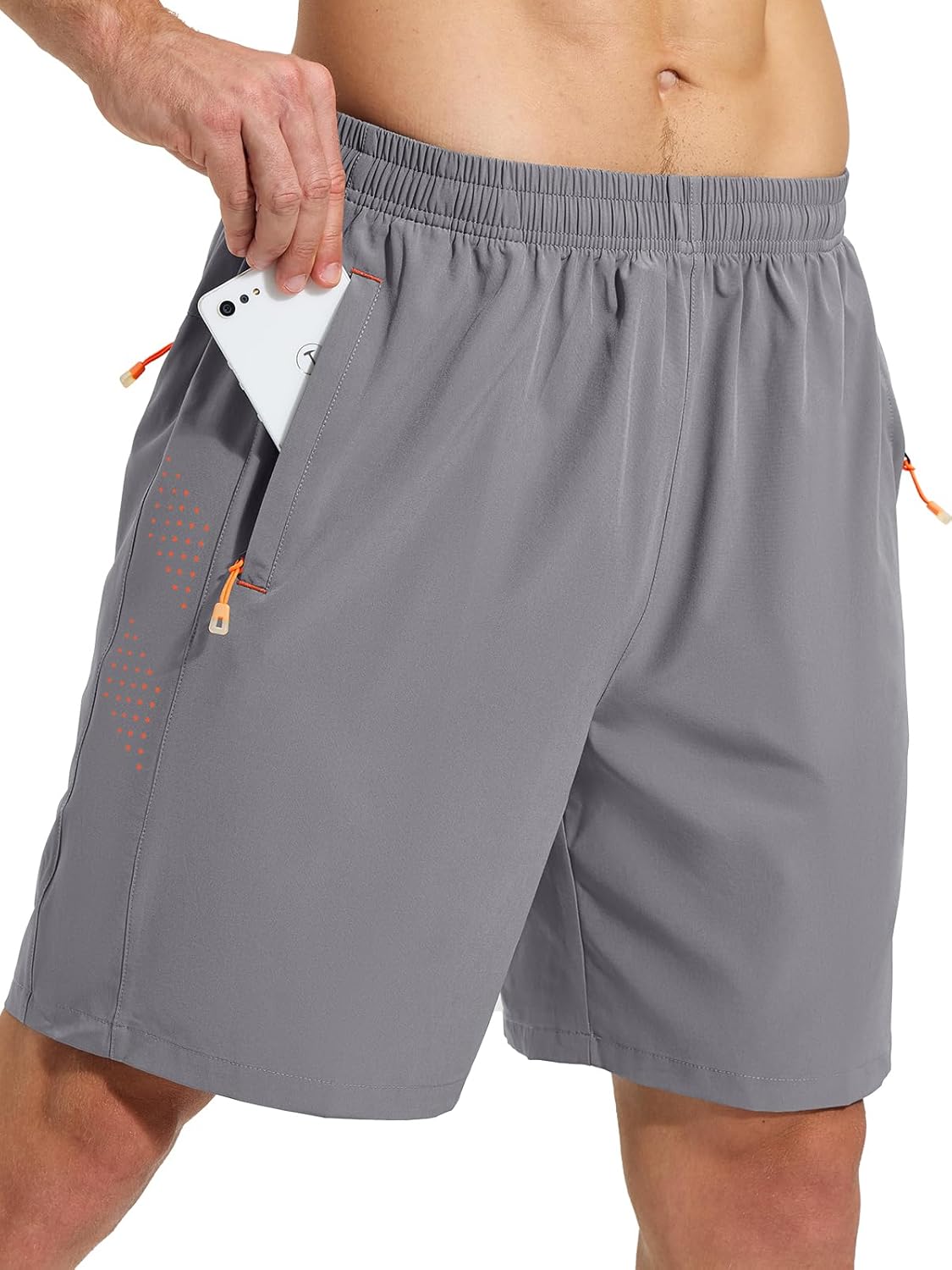 Men’s Running Shorts Quick Dry Lightweight with Zip Pockets
