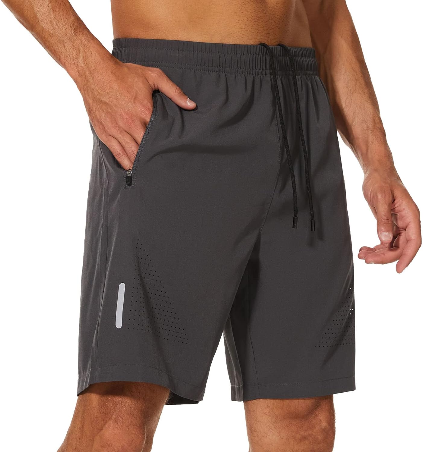 Men’s 7 Inch Running Shorts Quick Dry with Zip Pockets
