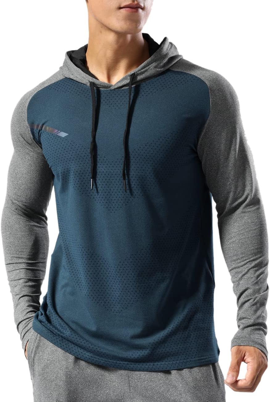 Men’s Thermal Lined Athletic Hoodie Winter Running Top