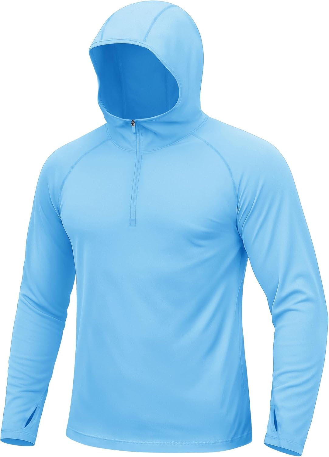 Men’s UPF50+ Quarter Zip Hoodie Long Sleeve Quick Dry