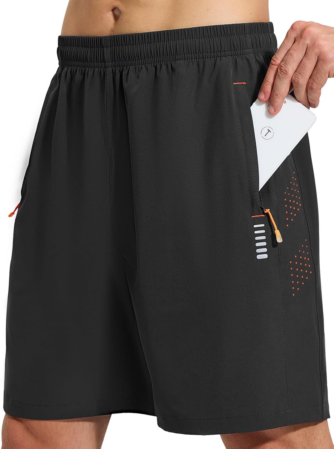 Men’s Running Shorts Quick Dry Lightweight with Zip Pockets