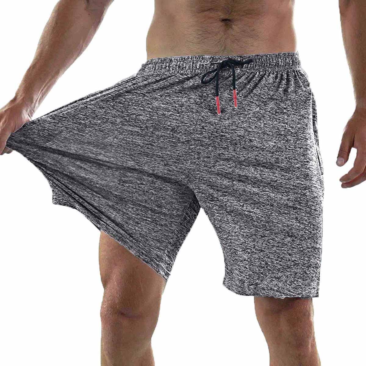 Men’s Casual Gym Shorts Quick Dry with Zip Pockets