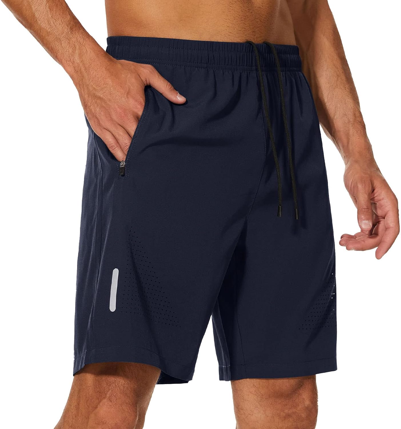 Men’s 7 Inch Running Shorts Quick Dry with Zip Pockets