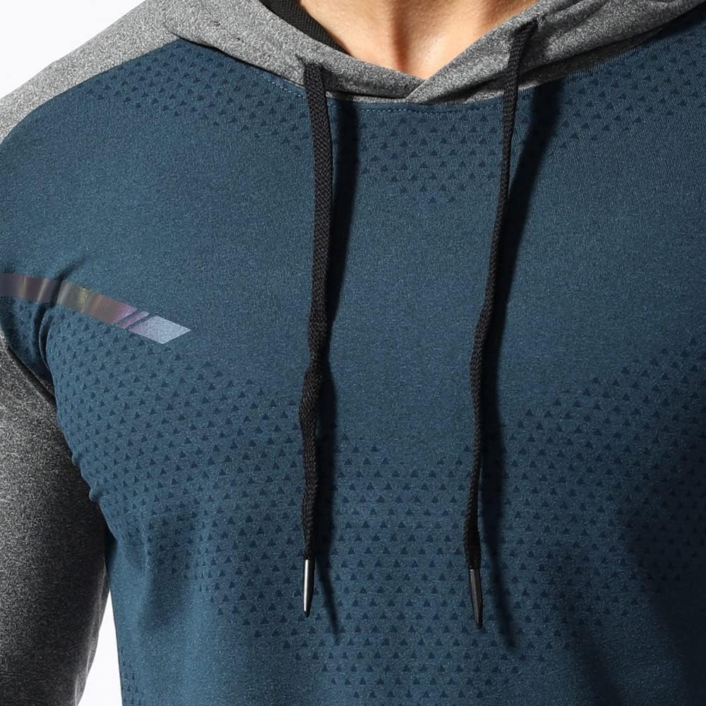 Men’s Thermal Lined Athletic Hoodie Winter Running Top