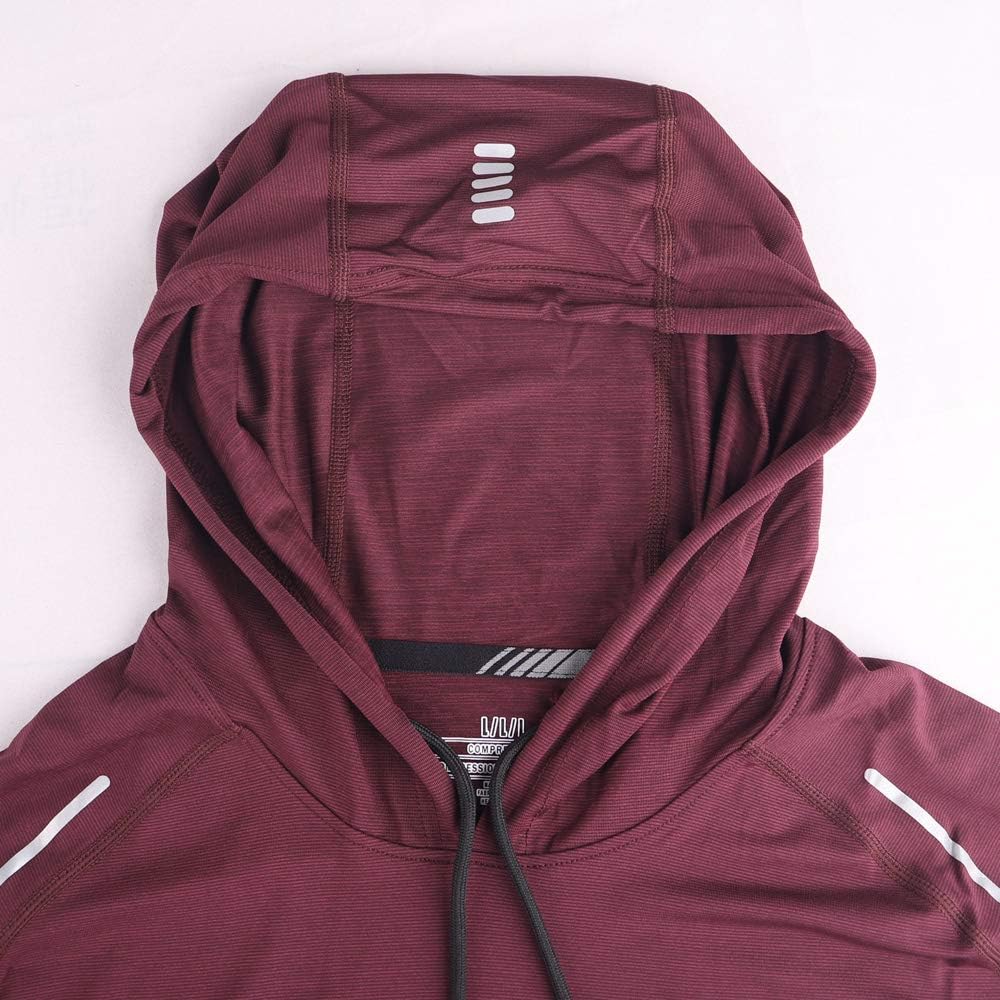 Men’s Bodybuilding Hoodie Long Sleeve Dry Fit Gym Sweatshirt