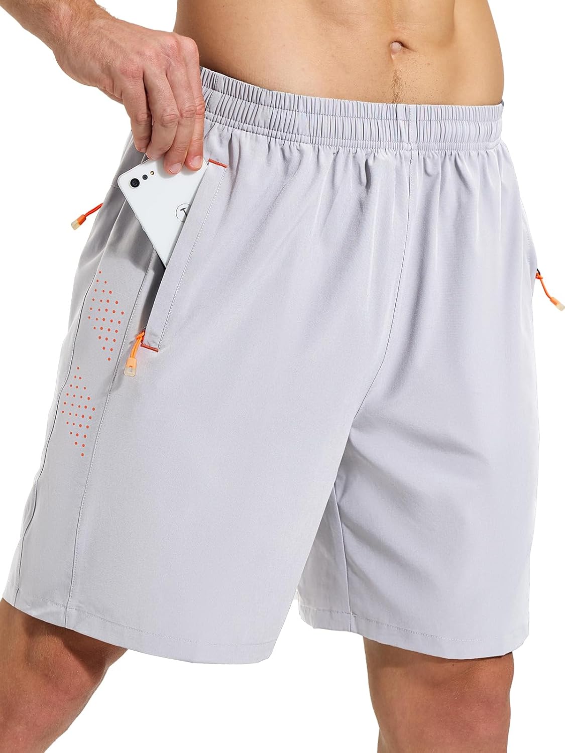 Men’s Running Shorts Quick Dry Lightweight with Zip Pockets