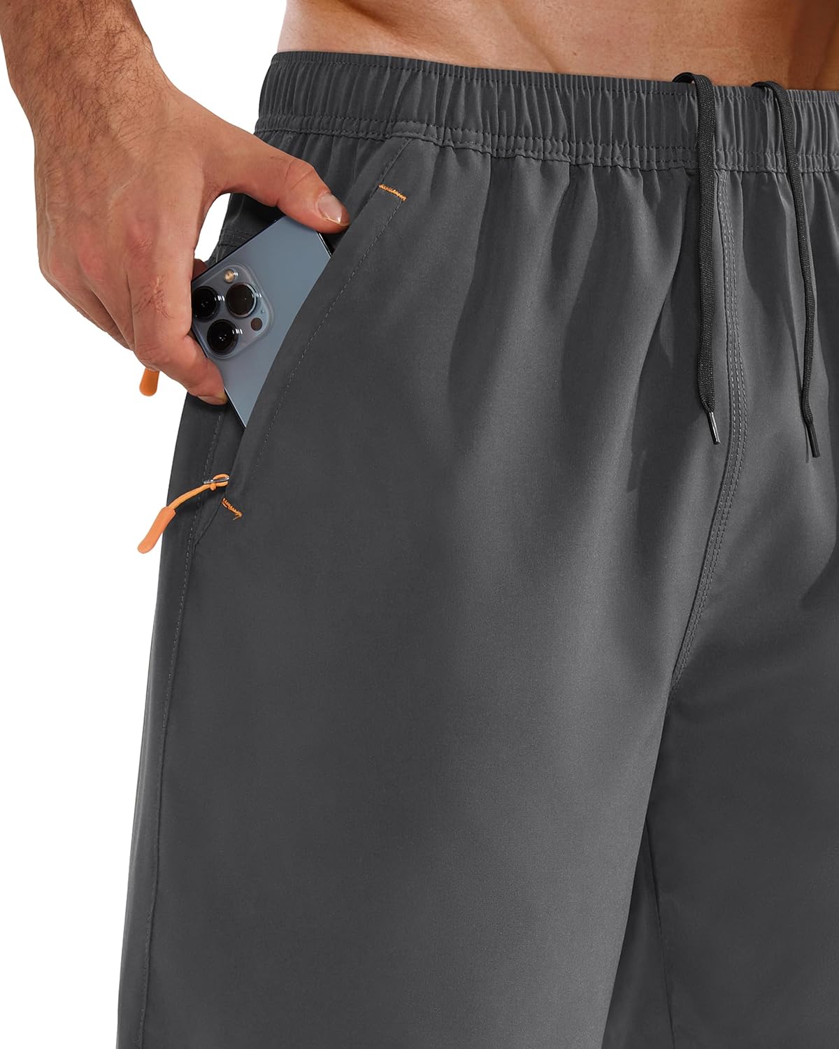 Men’s Running Shorts Quick Dry with Zip Pocket