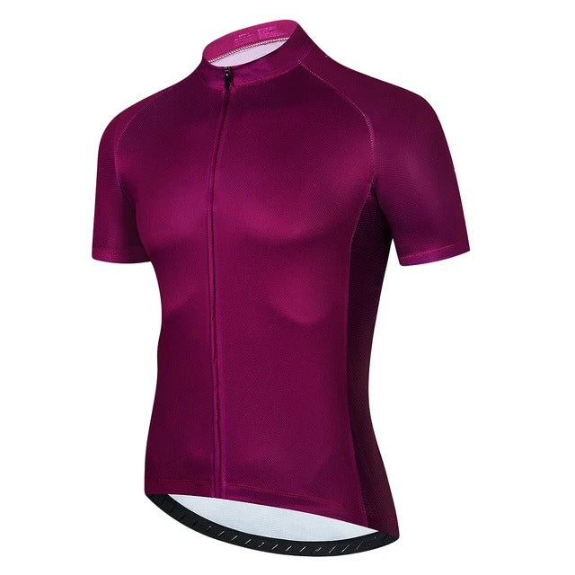 Men's Breathable Cycling Jersey - Deep Purple