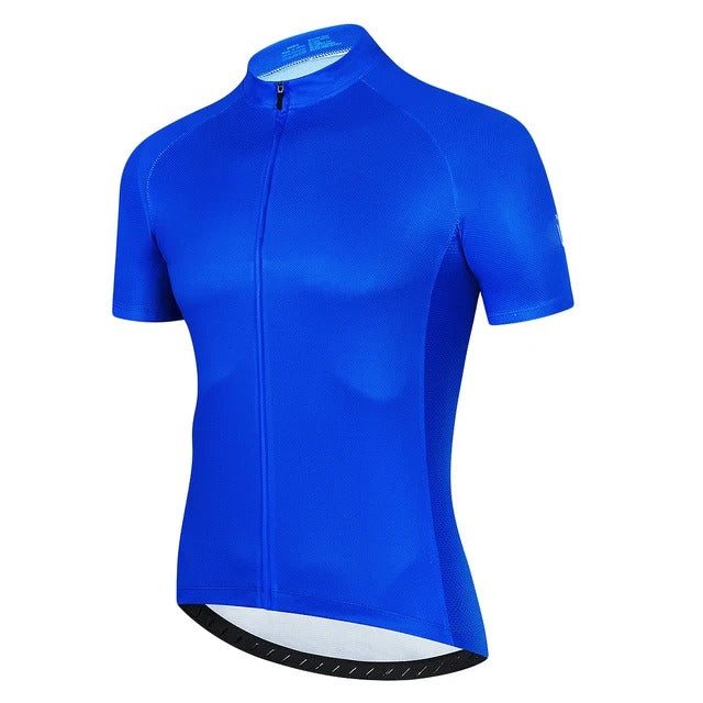 Dark Blue Men's Short Sleeve Breathable Cycling Jersey