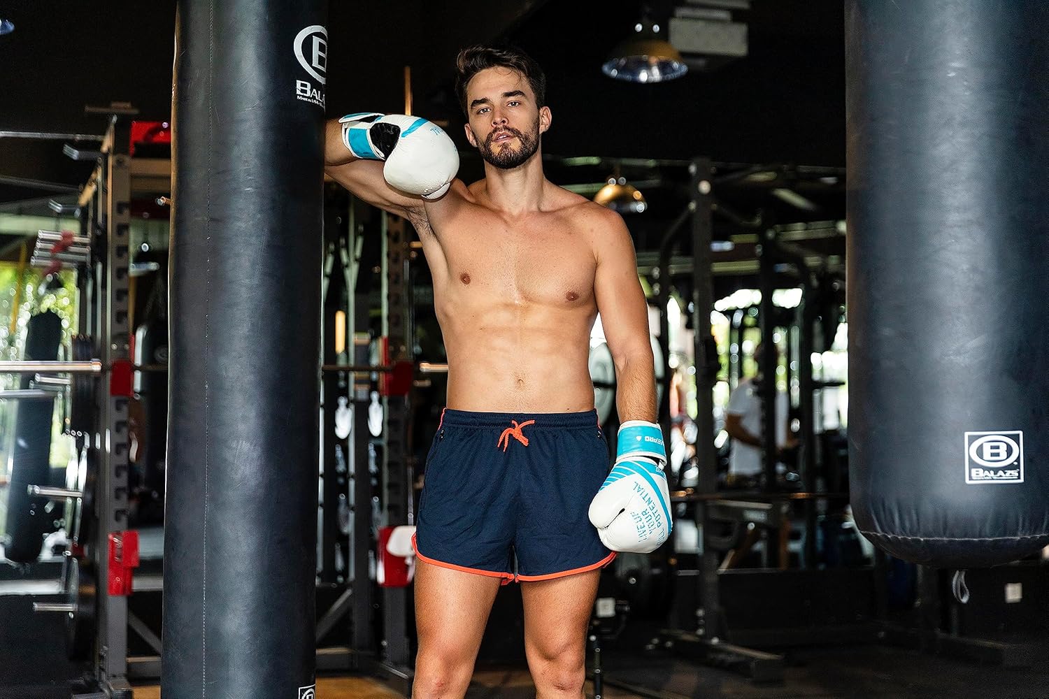 2 Pack Men’s Running Shorts Gym Training with Zip Pockets