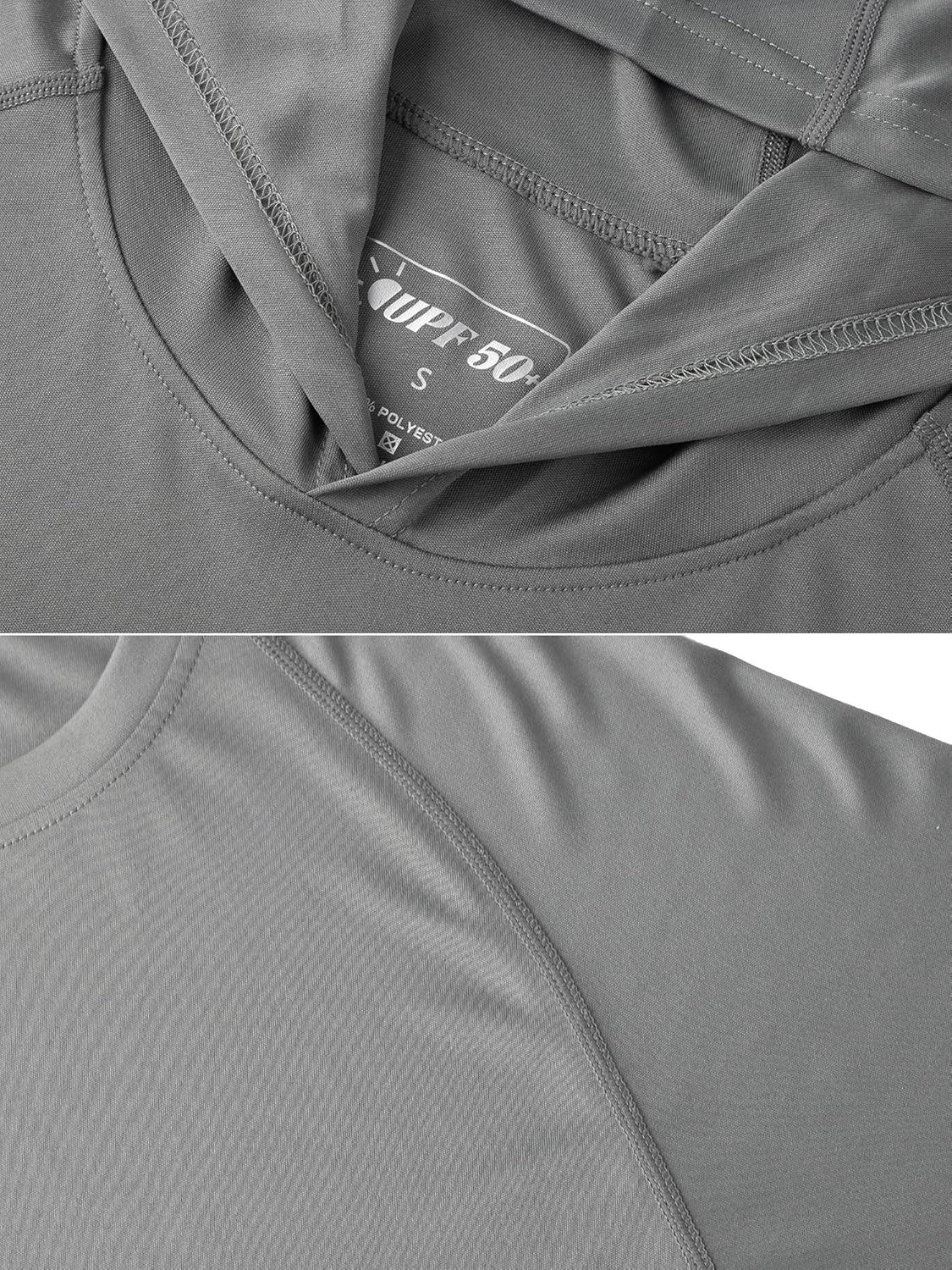 Men’s UPF50+ Long Sleeve Hoodie Lightweight Rash Guard