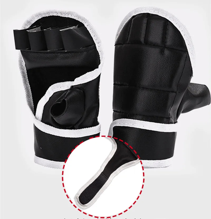 PU Half-Finger Boxing Training Gloves