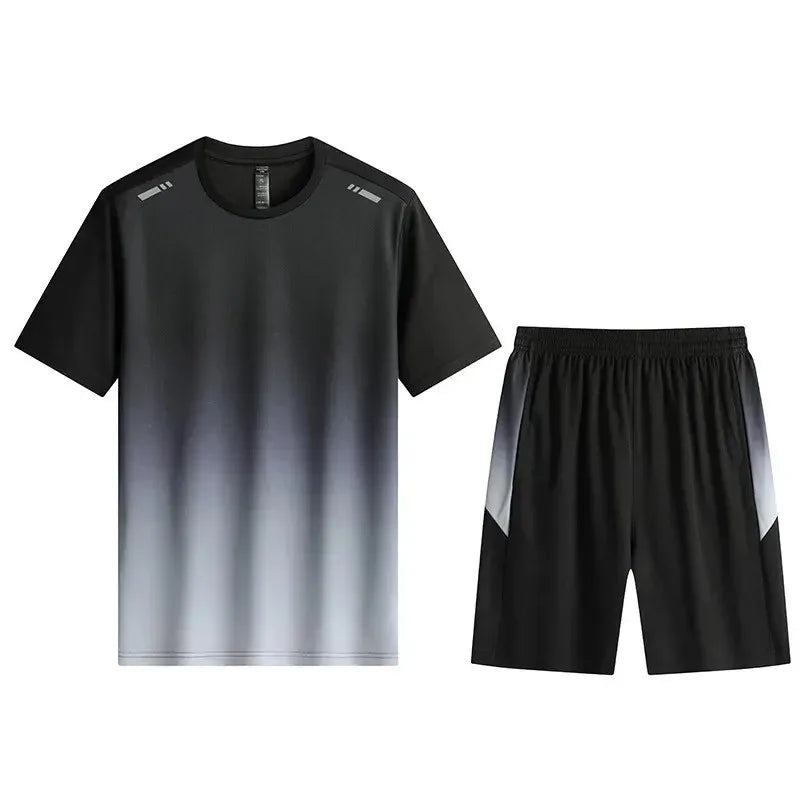 Men's Gradient Workout Set with Shorts