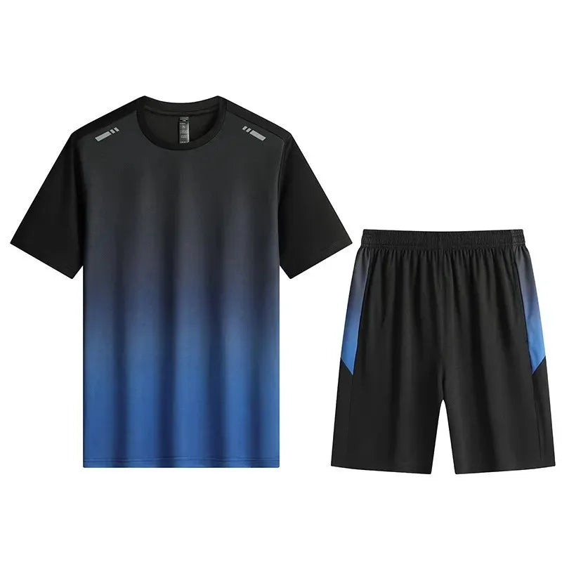 Men's Gradient Workout Set with Shorts