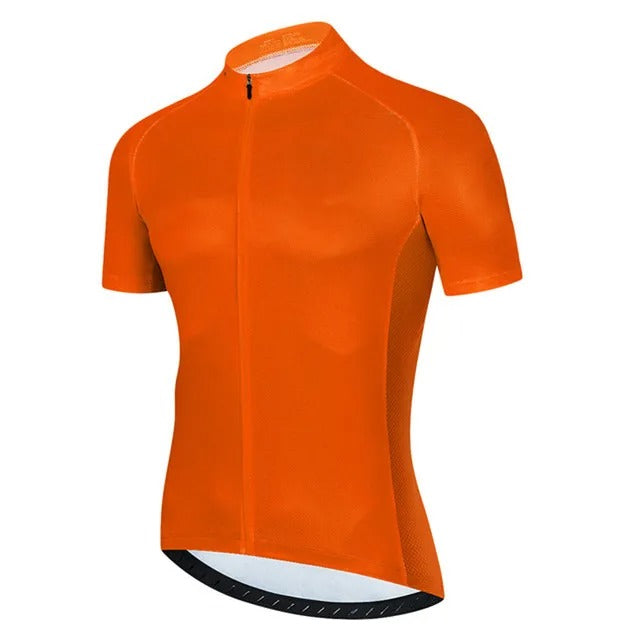Men's Breathable Short Sleeve Cycling Jersey - Orange