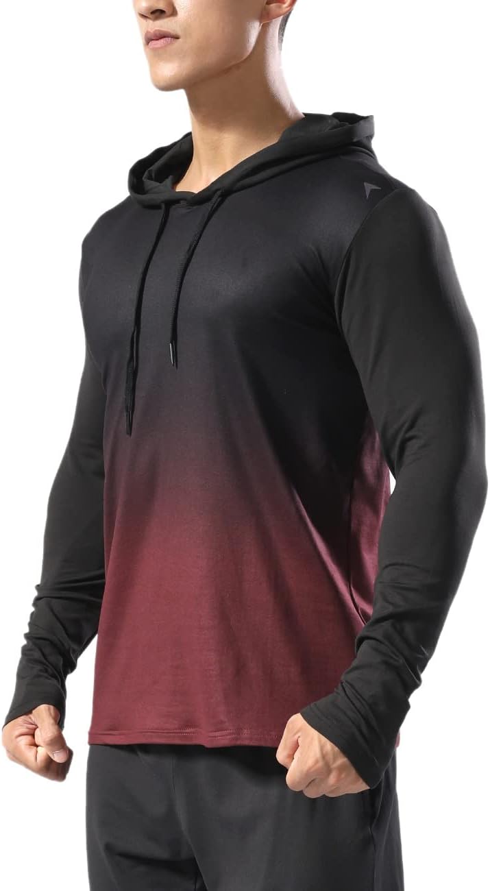 Men’s Thermal Lined Athletic Hoodie Winter Running Top
