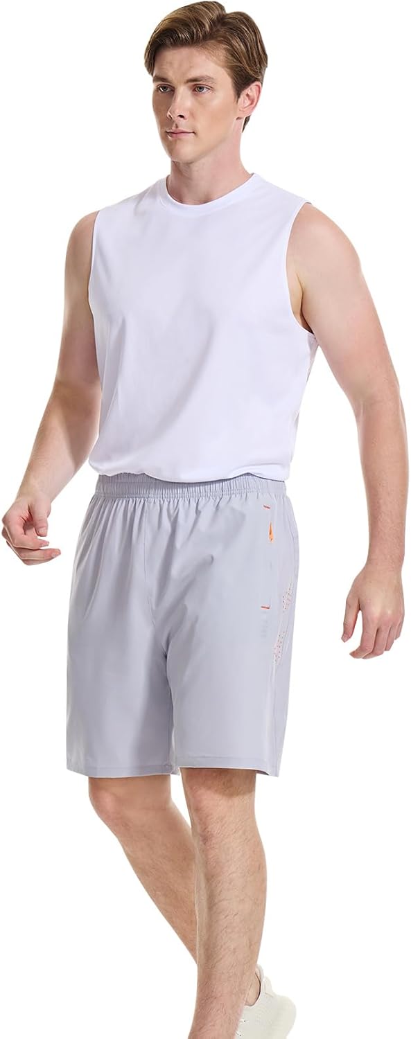 Men’s Running Shorts Quick Dry Lightweight with Zip Pockets