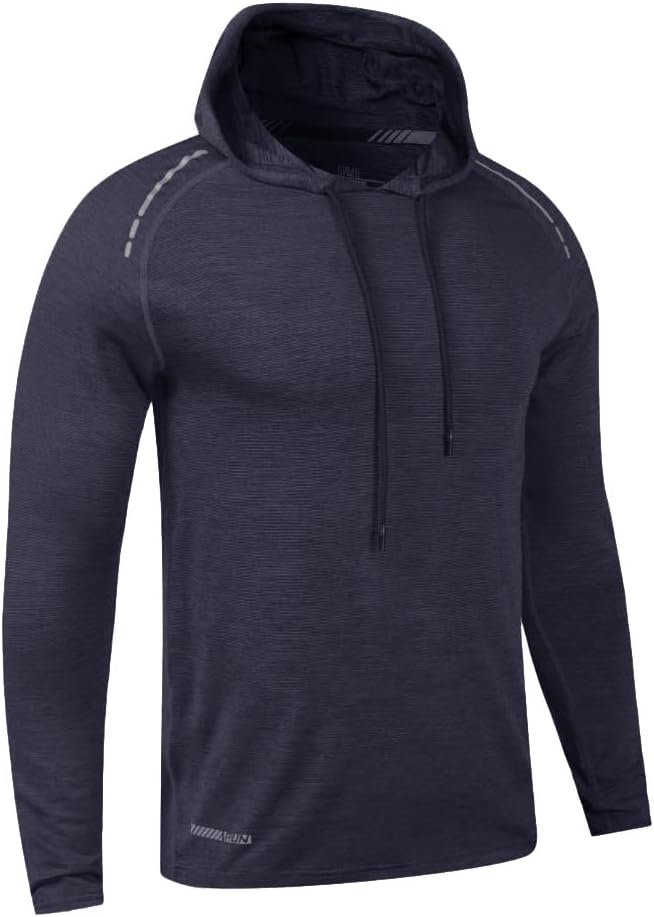 Men’s Bodybuilding Hoodie Long Sleeve Dry Fit Gym Sweatshirt