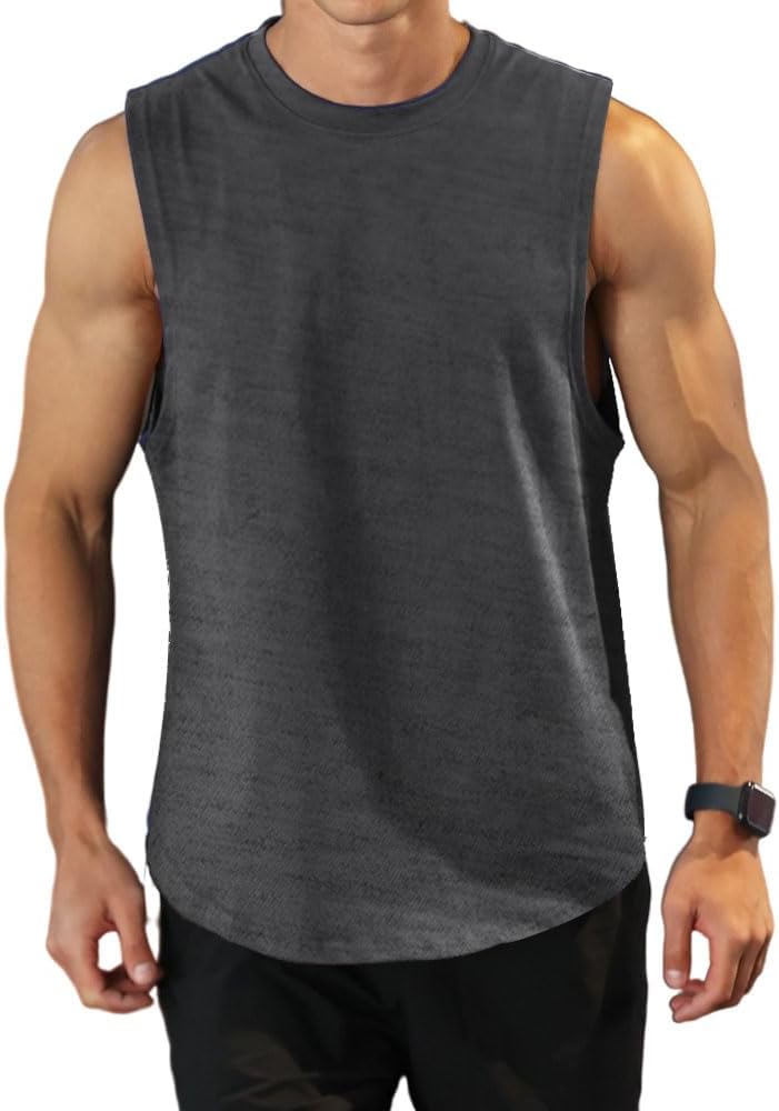 Men’s Bodybuilding Tank Cotton Sleeveless Gym Shirt