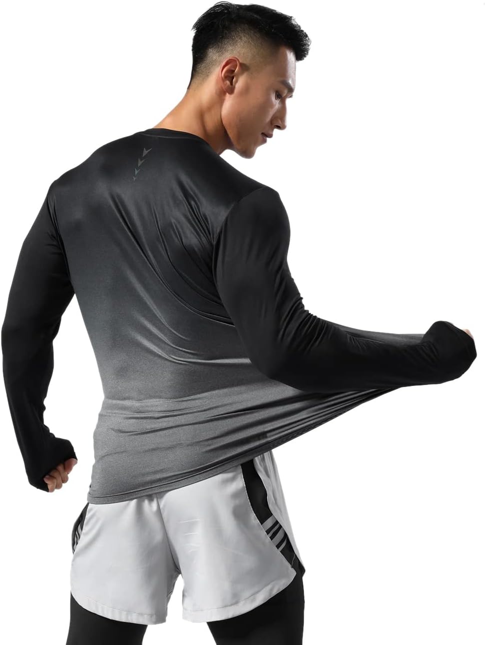Men’s Long Sleeve Running Shirt Dry Fit Athletic Top