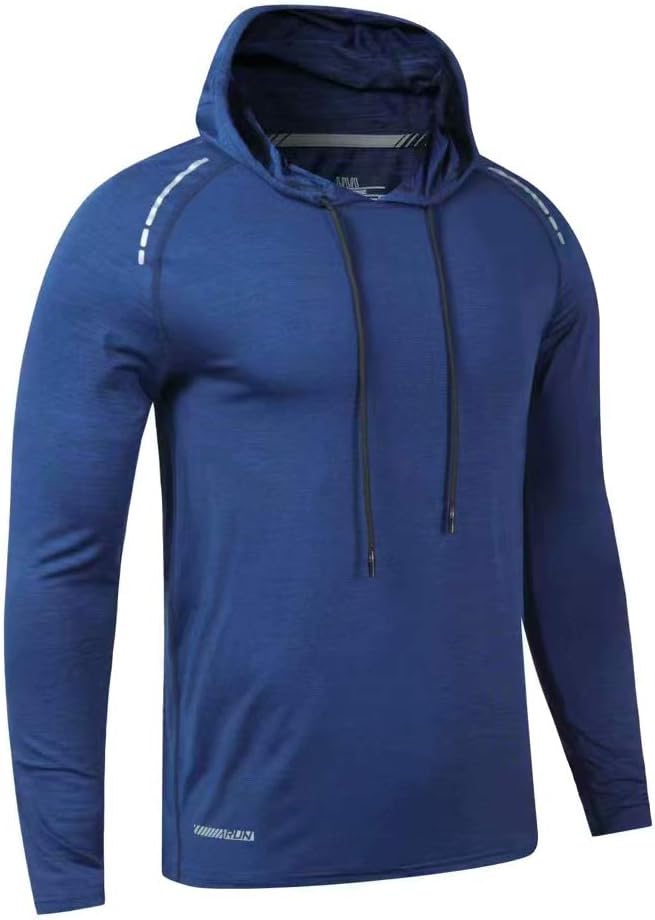 Men’s Bodybuilding Hoodie Long Sleeve Dry Fit Gym Sweatshirt