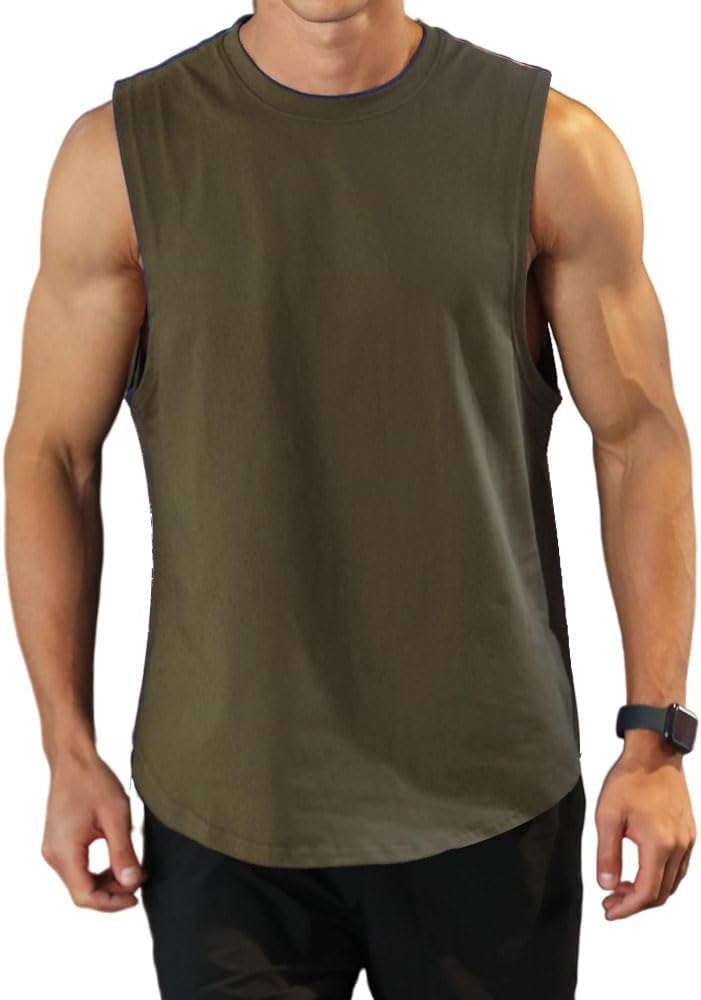 Men’s Bodybuilding Tank Cotton Sleeveless Gym Shirt